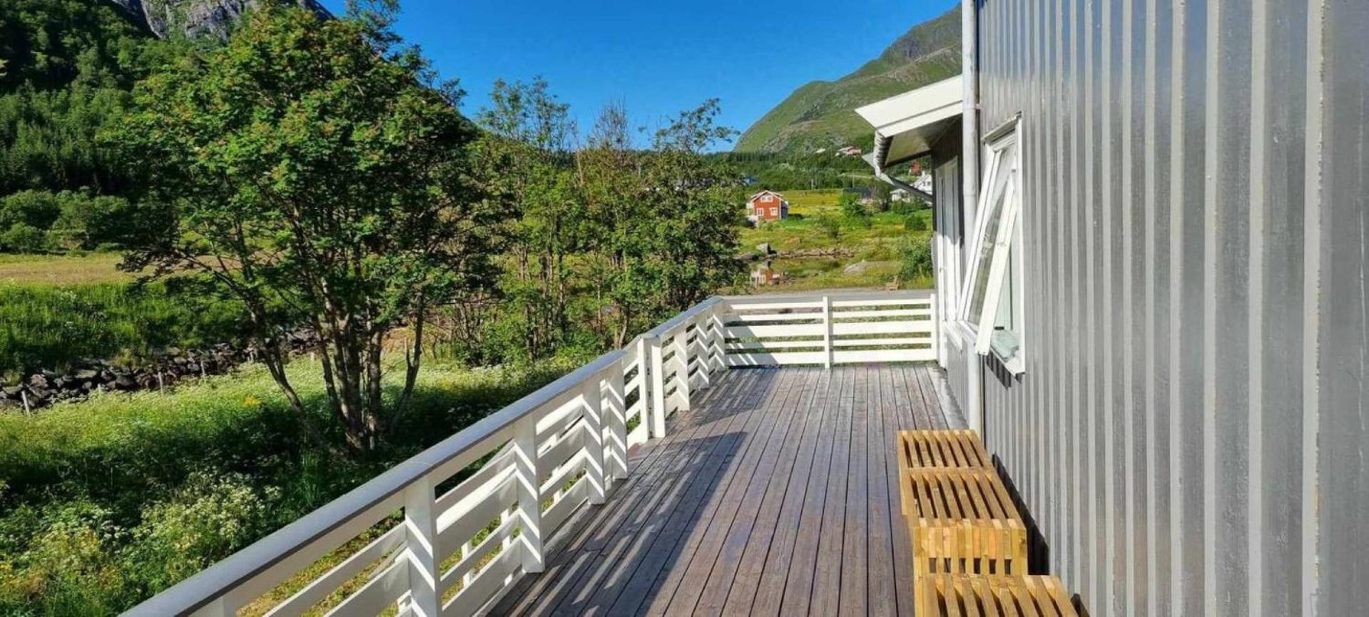 Koselig hus på Napp i Lofoten Eksteriør bilde